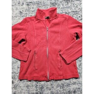 Tommy Bahama Red Women’s Size Medium  Ribbed Zip Jacket